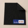 SC-2013 black woven fusible interlining 200 GSM hard touch HDPE coating swatch – Sadiq Interlinings Gujranwala