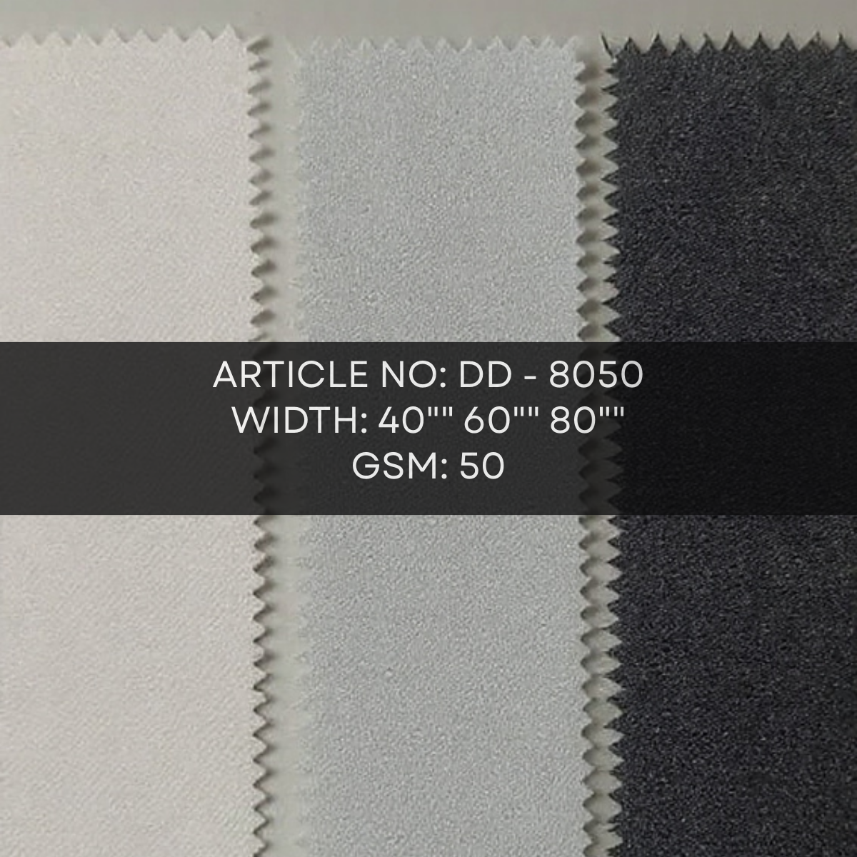 Thermal bonded double dot fusing interlining DD-8050 50 GSM for suits and jackets