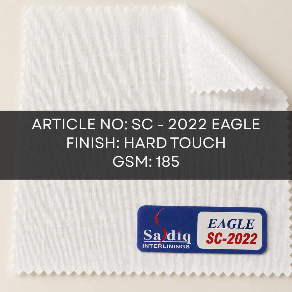 SC-2022 EAGLE 185 GSM cotton hard touch woven fusible interlining specifications