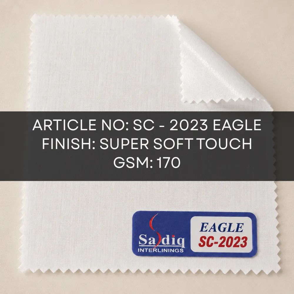 SC-2023 EAGLE 170 GSM super soft woven fusible interlining specifications